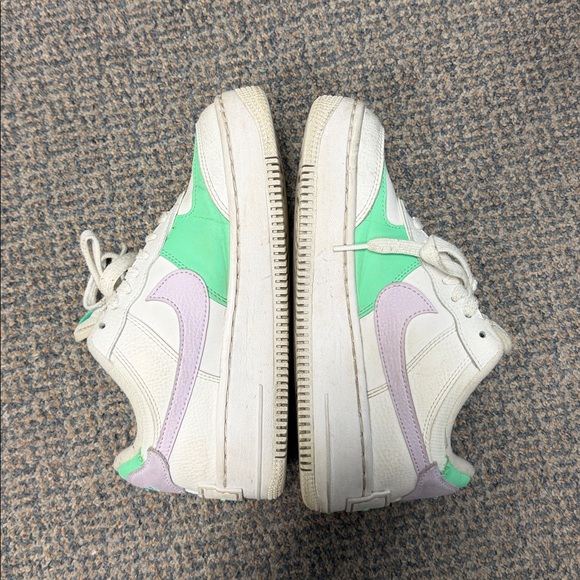Nike Air Force 1 with Mint and Lilac Accents - Picture 7 of 8
